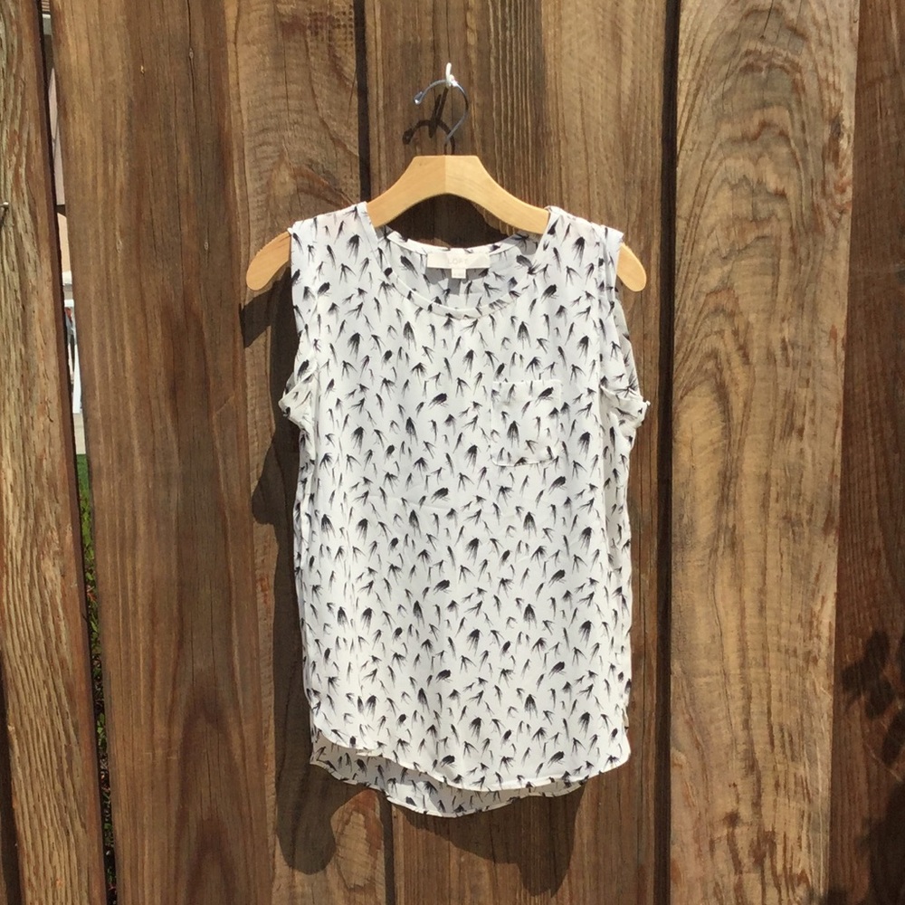 LOFT abstract print blouse